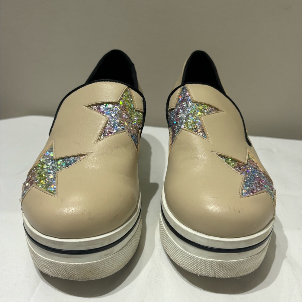 Stella McCartney Stylish Beige Star Slip-On Shoes